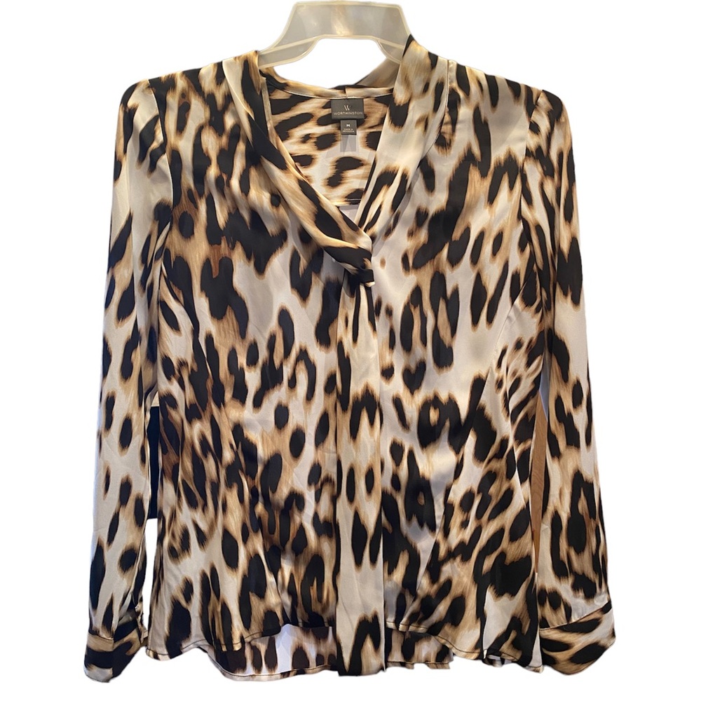 Worthington Leopard Dress Top size M